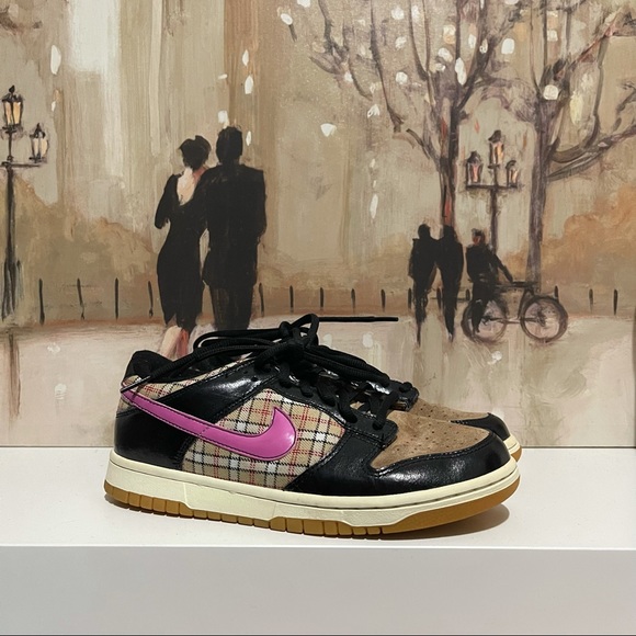 Nike Dunk Plaid Womens Sneakers Shoes